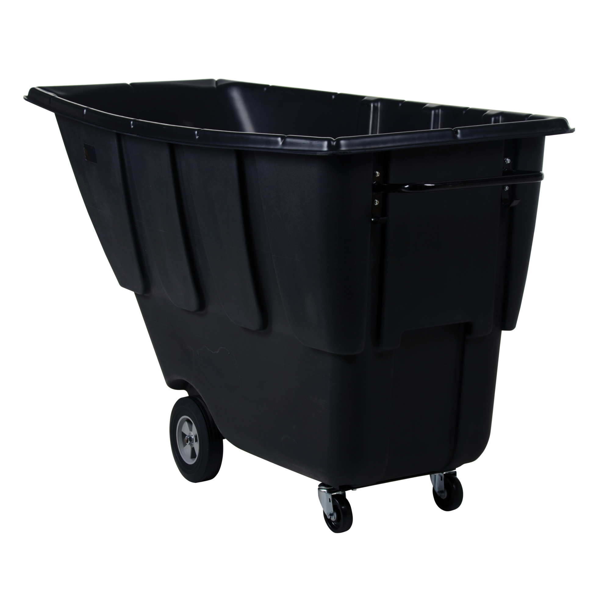 Vestil Medium-Duty Tilt Truck - 1 Cubic Yard, 1250-Lb. Capacity, Plastic, Black, Model# TDT-100-MD-BLACK